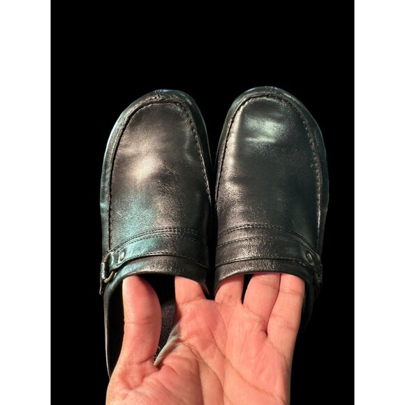 Easy Spirit Woman’s Comfort Esdonnica Black Smooth Leather Mules 7 1/2 M - Picture 4 of 13